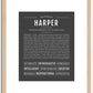 Harper (male) | Name Art Print