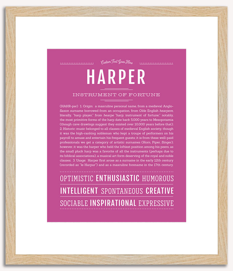 Harper (male) | Name Art Print