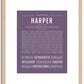 Harper (female) | Name Art Print