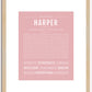 Harper (female) | Name Art Print