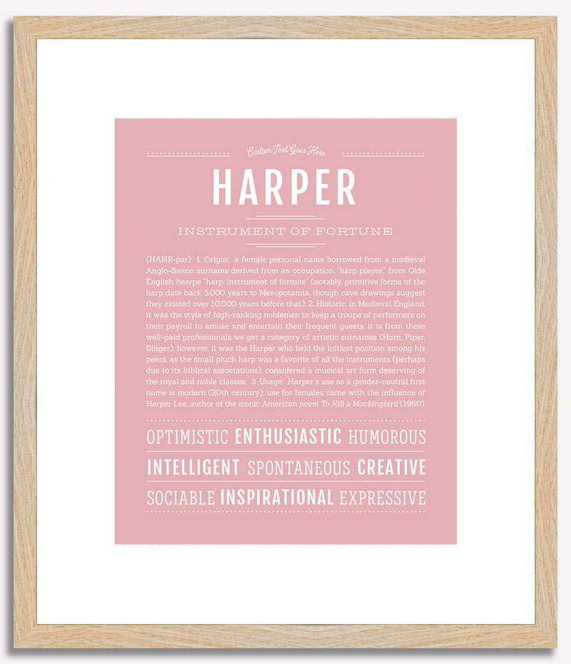 Harper (female) | Name Art Print