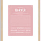 Harper (male) | Name Art Print