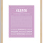 Harper (female) | Name Art Print