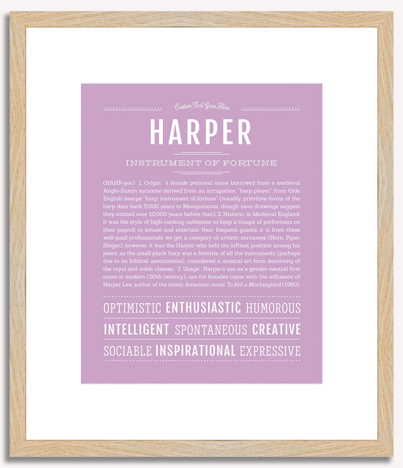 Harper (female) | Name Art Print