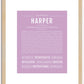 Harper (male) | Name Art Print