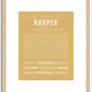 Harper (female) | Name Art Print