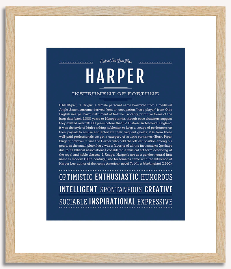 Harper (female) | Name Art Print