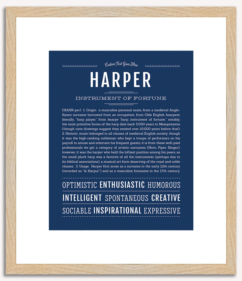 Harper (male) | Name Art Print