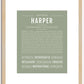 Harper (female) | Name Art Print