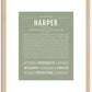 Harper (male) | Name Art Print