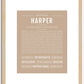 Harper (female) | Name Art Print