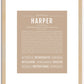 Harper (male) | Name Art Print