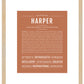 Harper (female) | Name Art Print