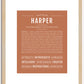 Harper (female) | Name Art Print