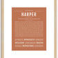 Harper (male) | Name Art Print