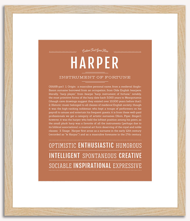 Harper (male) | Name Art Print