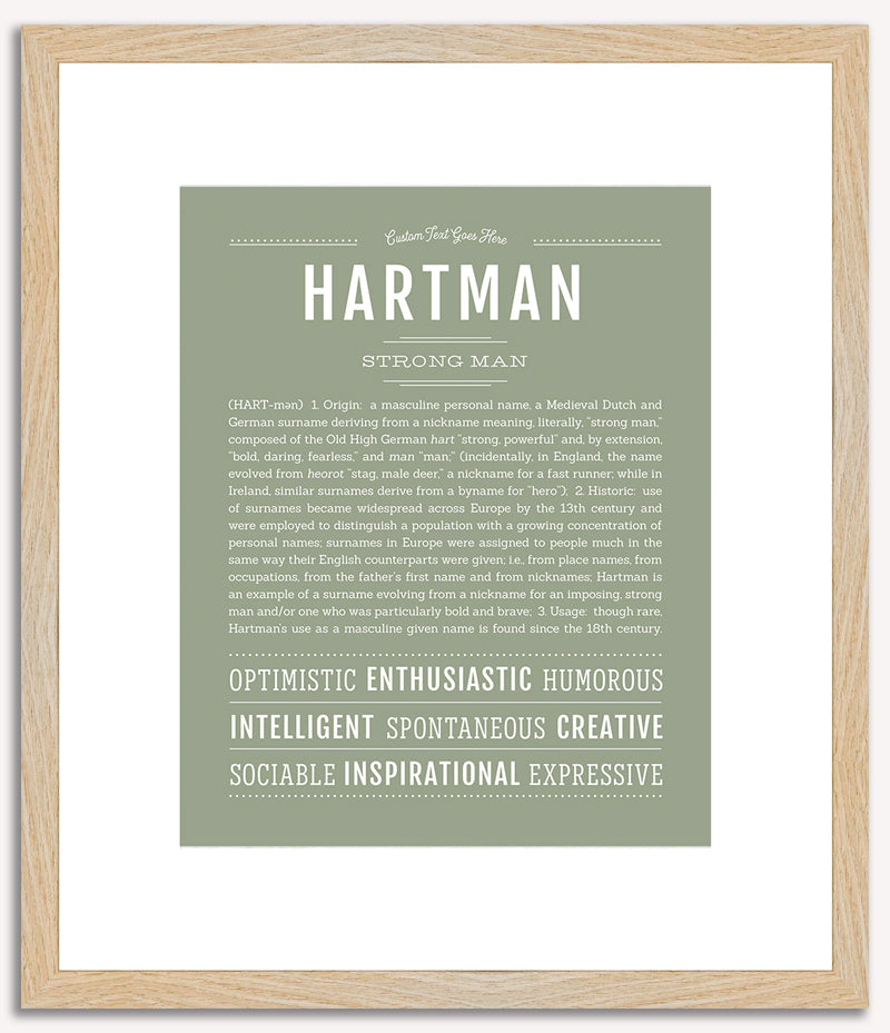 Hartman | Name Art Print