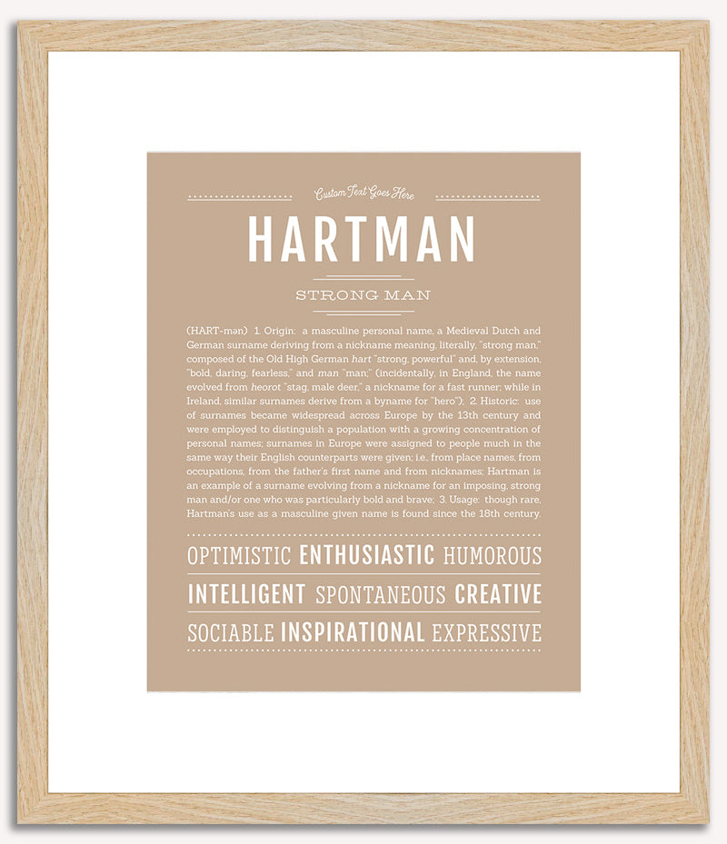 Hartman | Name Art Print