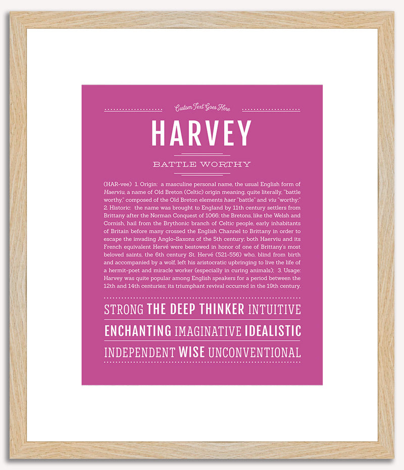 Harvey | Name Art Print