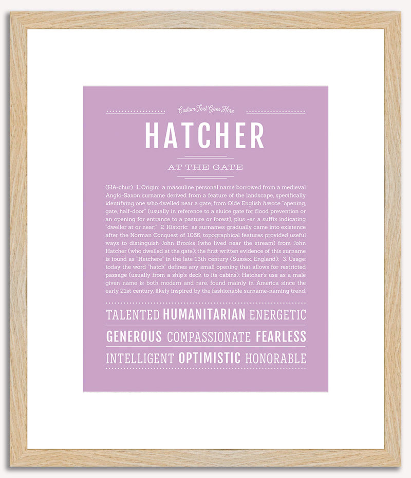 Hatcher | Name Art Print