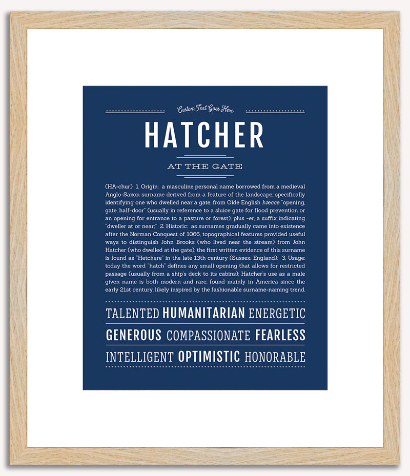 Hatcher | Name Art Print