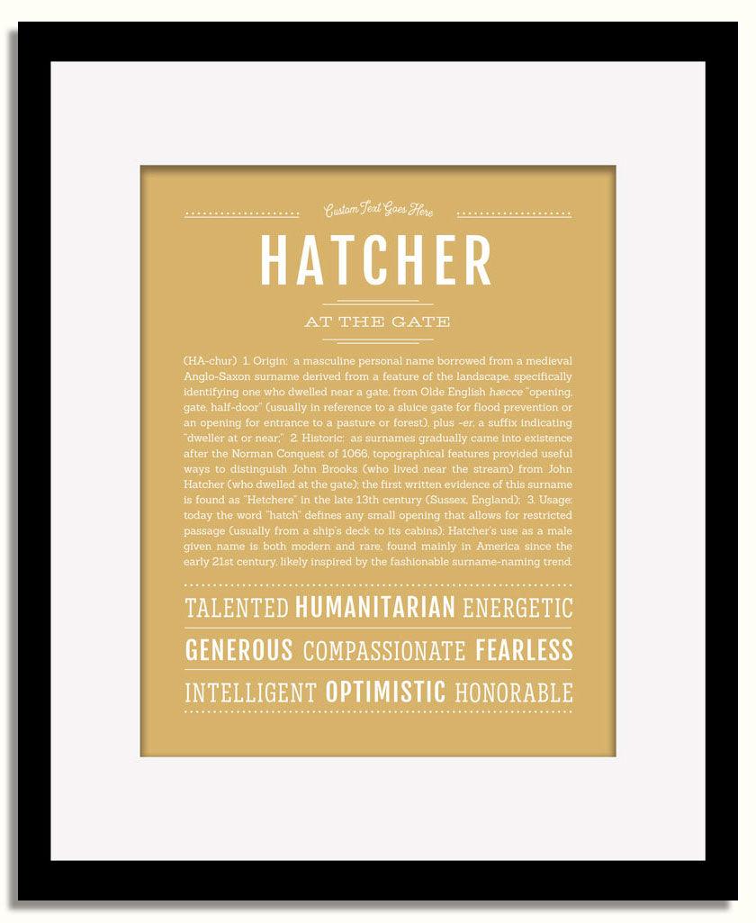 Frame Options | Matte Gold | Black Frame, Matted