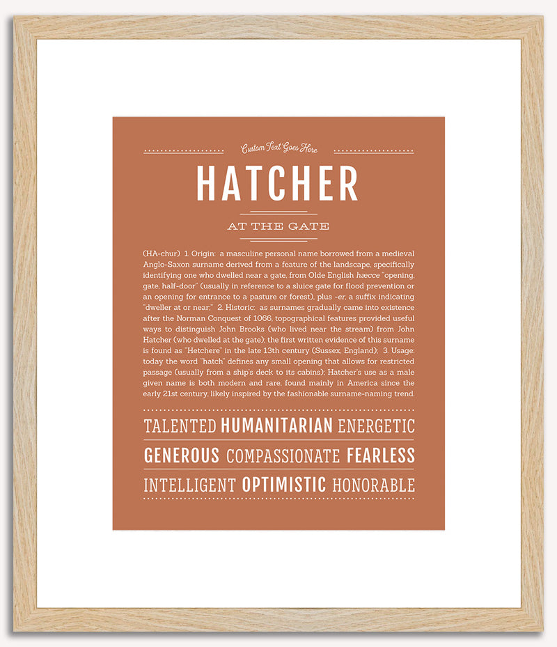 Hatcher | Name Art Print