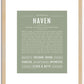 Haven (male) | Name Art Print