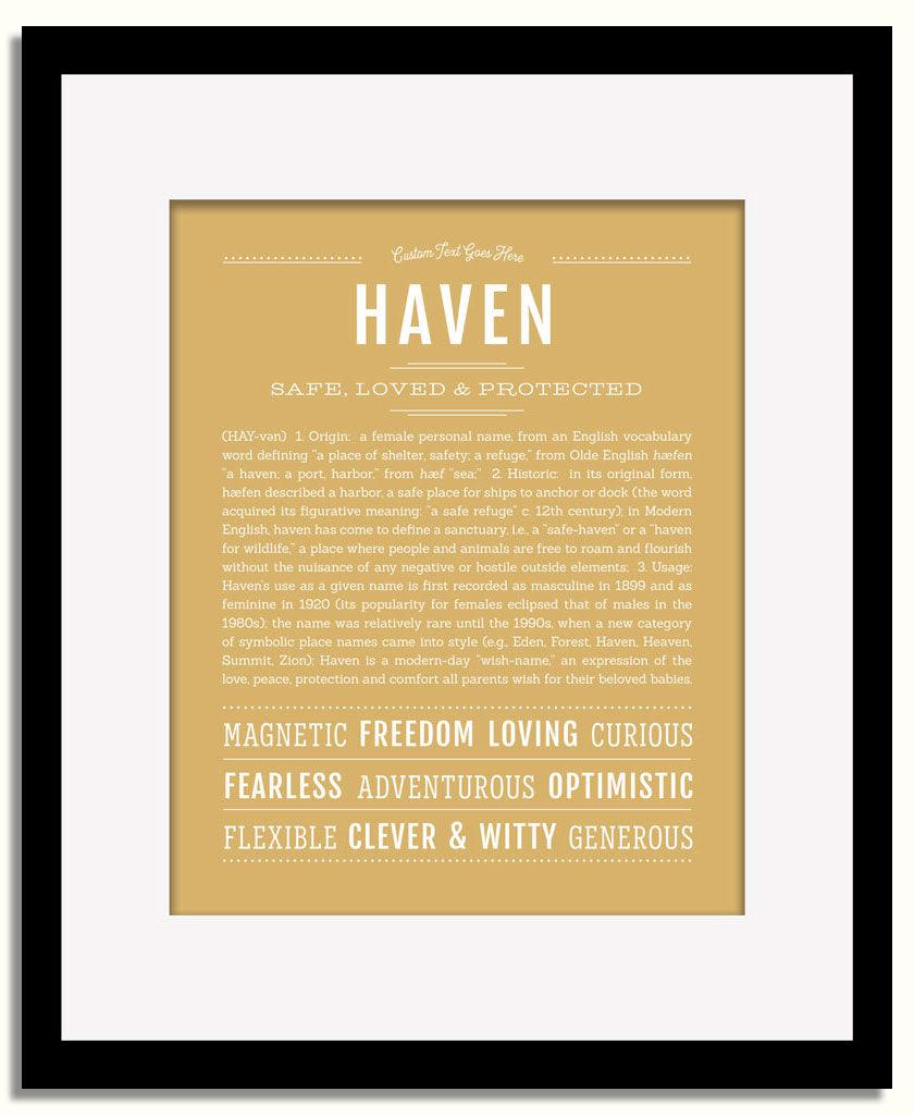 Frame Options | Matte Gold | Black Frame, Matted