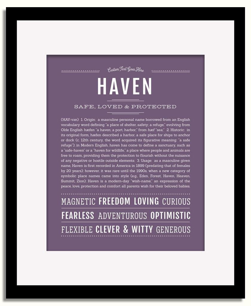 Frame Options | Deep Purple | Black Frame, Matted