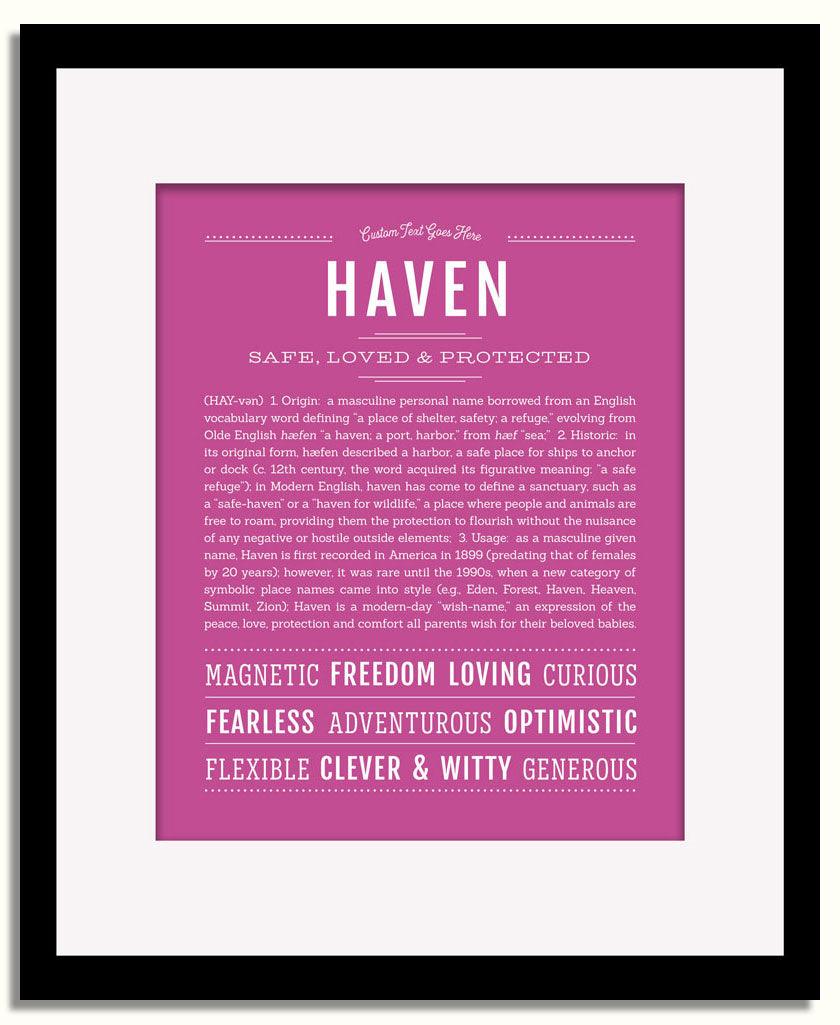 Frame Options | Dark Pink | Black Frame, Matted