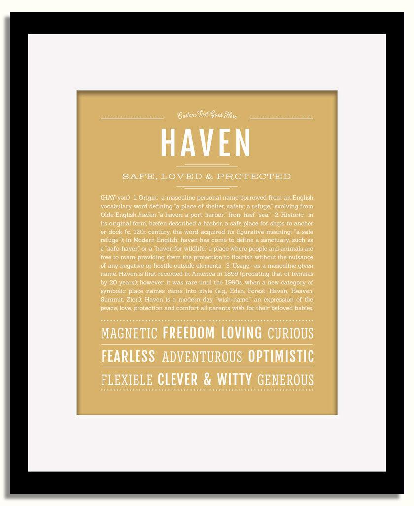 Frame Options | Matte Gold | Black Frame, Matted