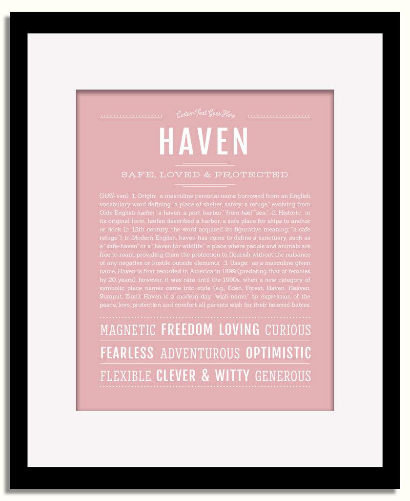 Frame Options | Dusty Rose | Black Frame, Matted