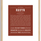 Havyn | Name Art Print