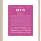 Havyn | Name Art Print