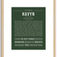 Havyn | Name Art Print