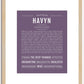 Havyn | Name Art Print