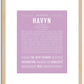 Havyn | Name Art Print