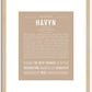 Havyn | Name Art Print