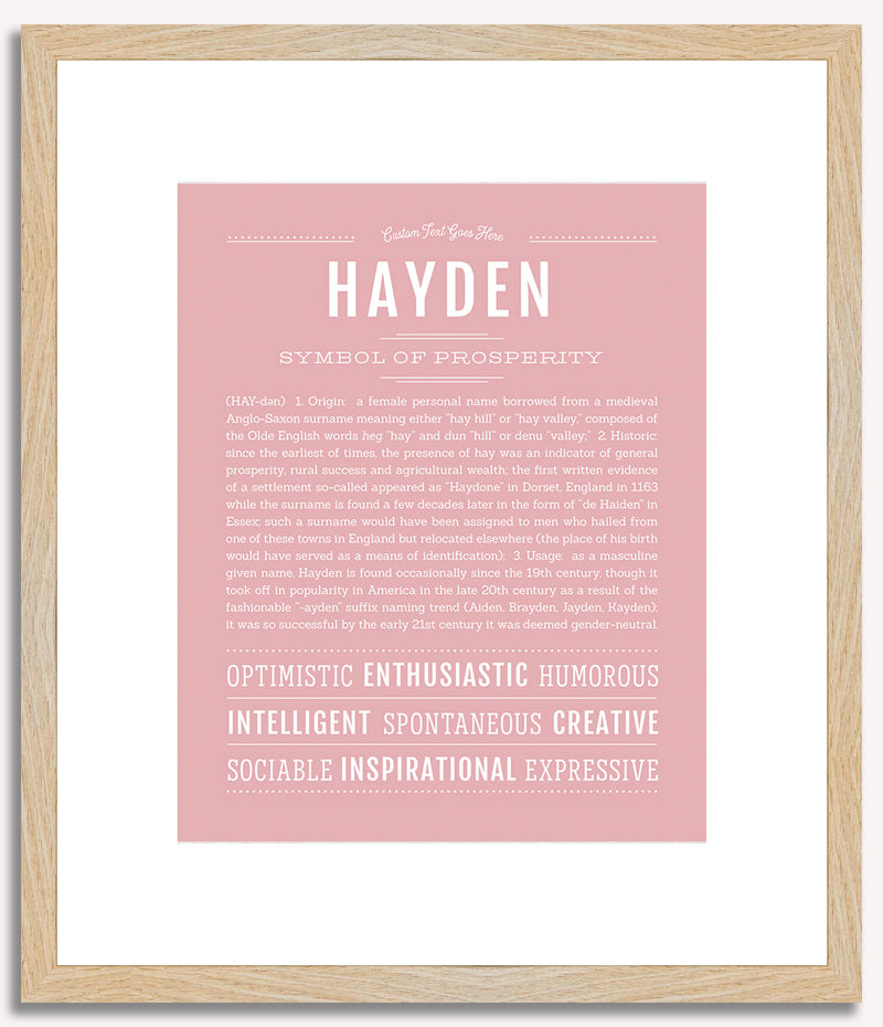 Hayden (female) | Name Art Print