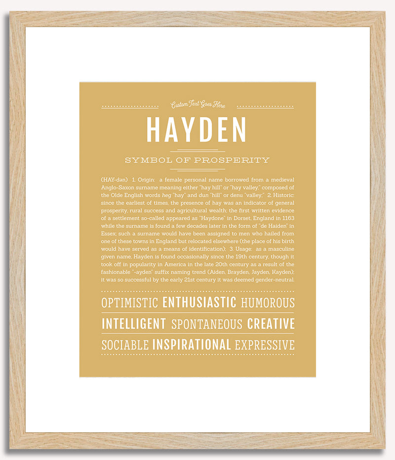 Hayden (female) | Name Art Print