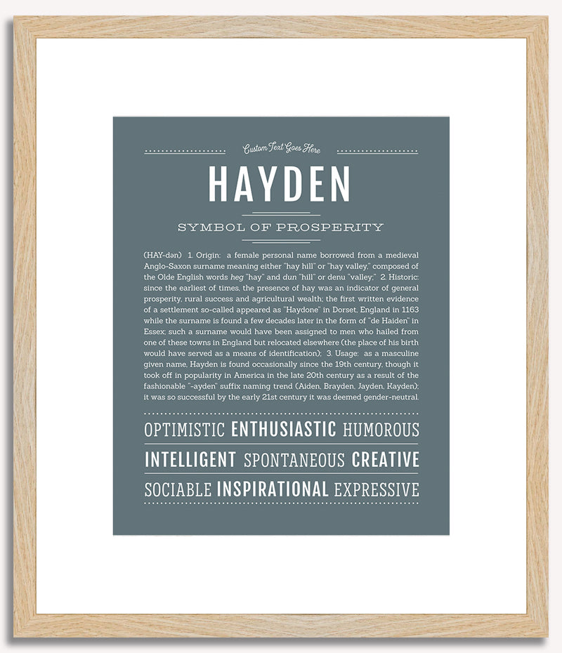 Hayden (female) | Name Art Print