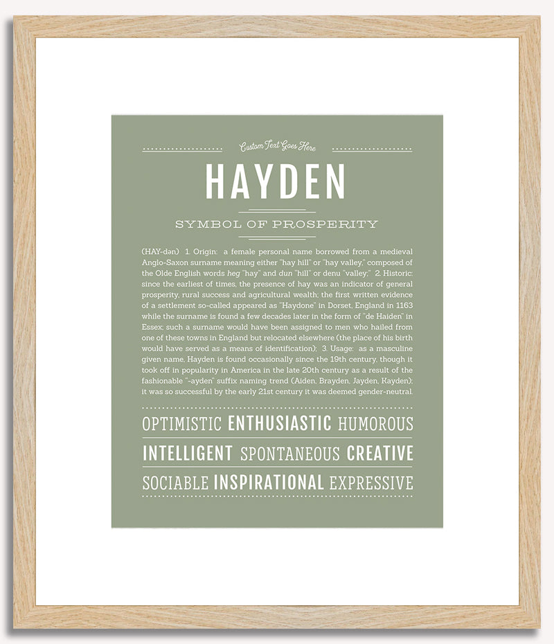 Hayden (female) | Name Art Print