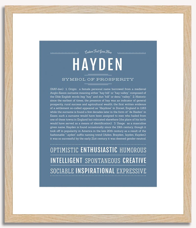 Hayden (female) | Name Art Print