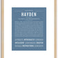 Hayden (male) | Name Art Print