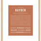 Hayden (female) | Name Art Print