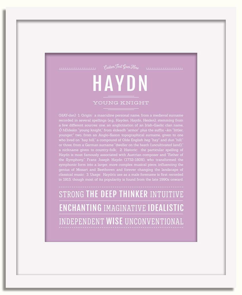 Frame Options | Lilac | White Frame, Matted