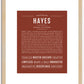 Hayes | Name Art Print