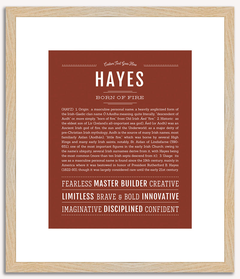 Hayes | Name Art Print