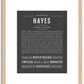 Hayes | Name Art Print